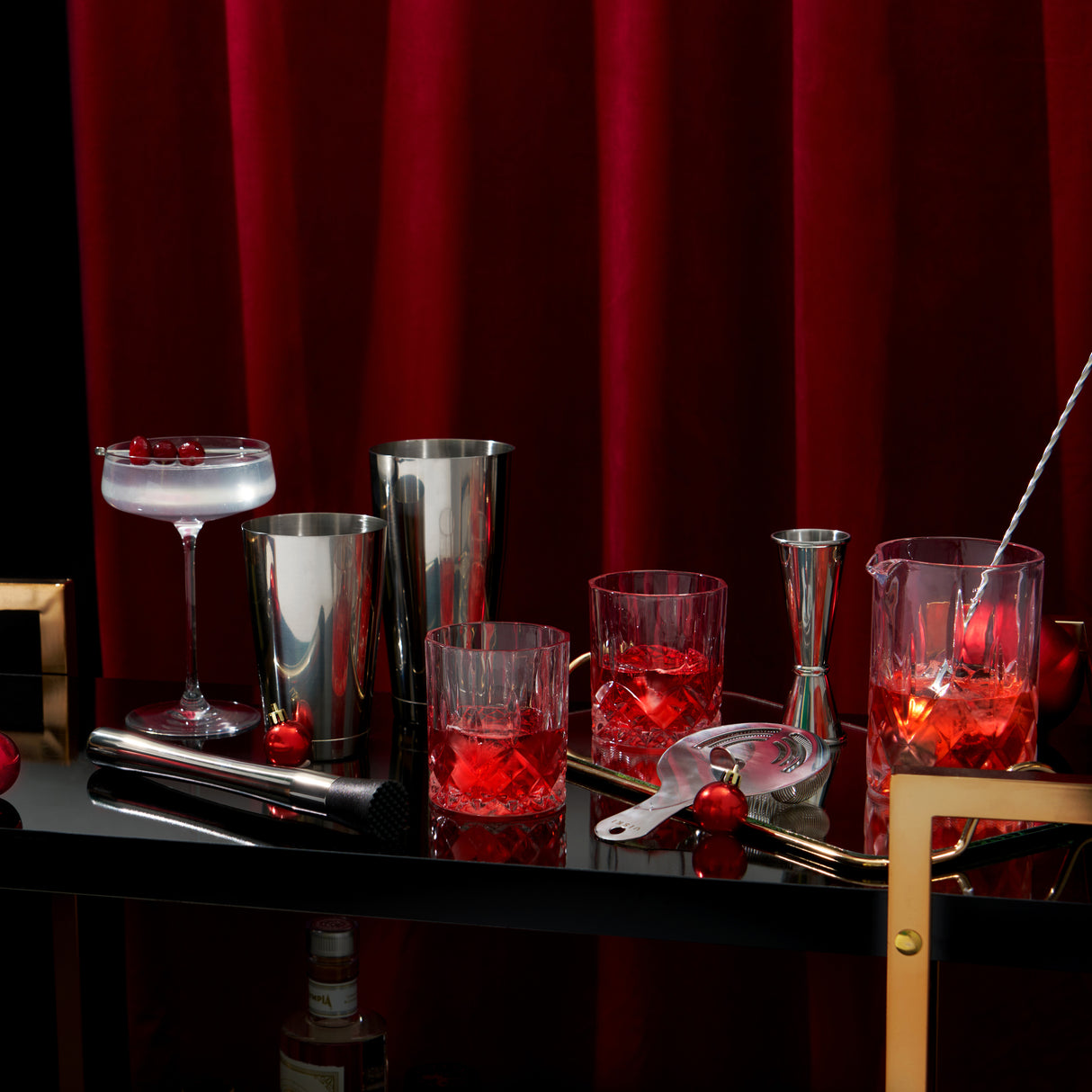 17-Piece Barware Set in Stainless Steel