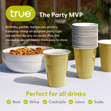 Party 16 oz Plastic Cups in Gold, Set of 24