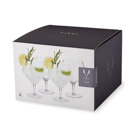 Raye Crystal Gin & Tonic Glasses, Set of 4