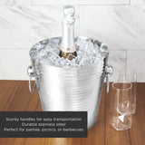 Irving Hammered Ice Bucket in Stainless Steel