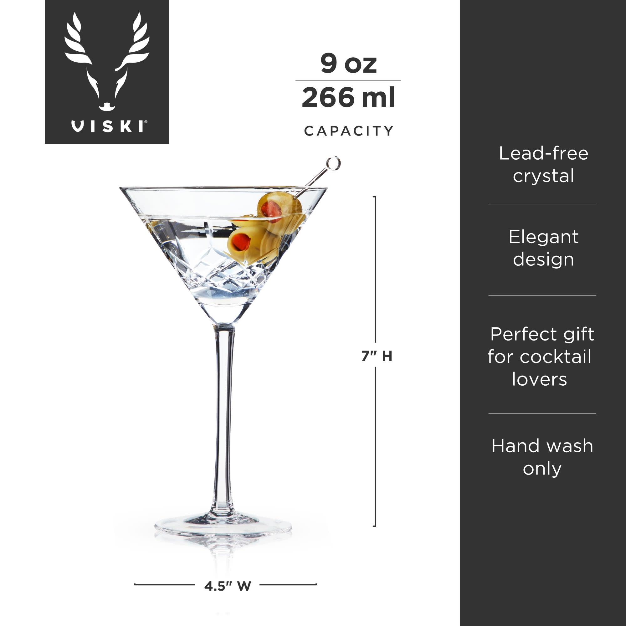 Viski Admiral Martini Glasses - Thumbnail 4