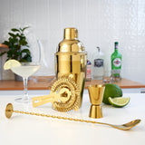 4-Piece Mixologist Barware Set in Gold