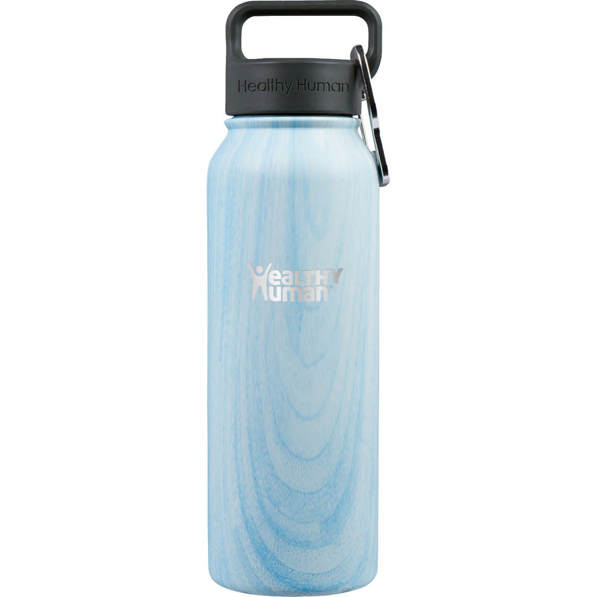 The Stein Water Bottle in Blue Wood, 21 oz