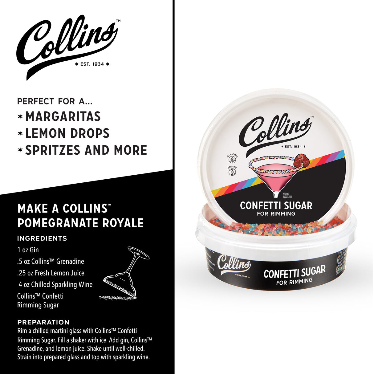 Confetti Rimming Sugar, 4 oz