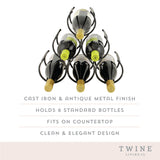 Wine Shrine 6-Bottle Metal Wine Rack