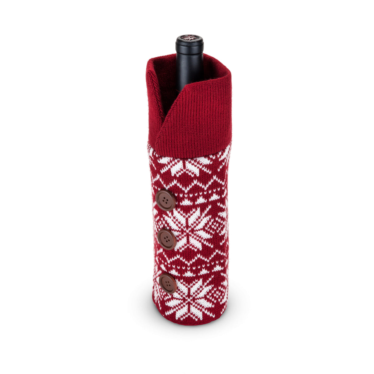 Wool Holiday Wine Bottle Sweater