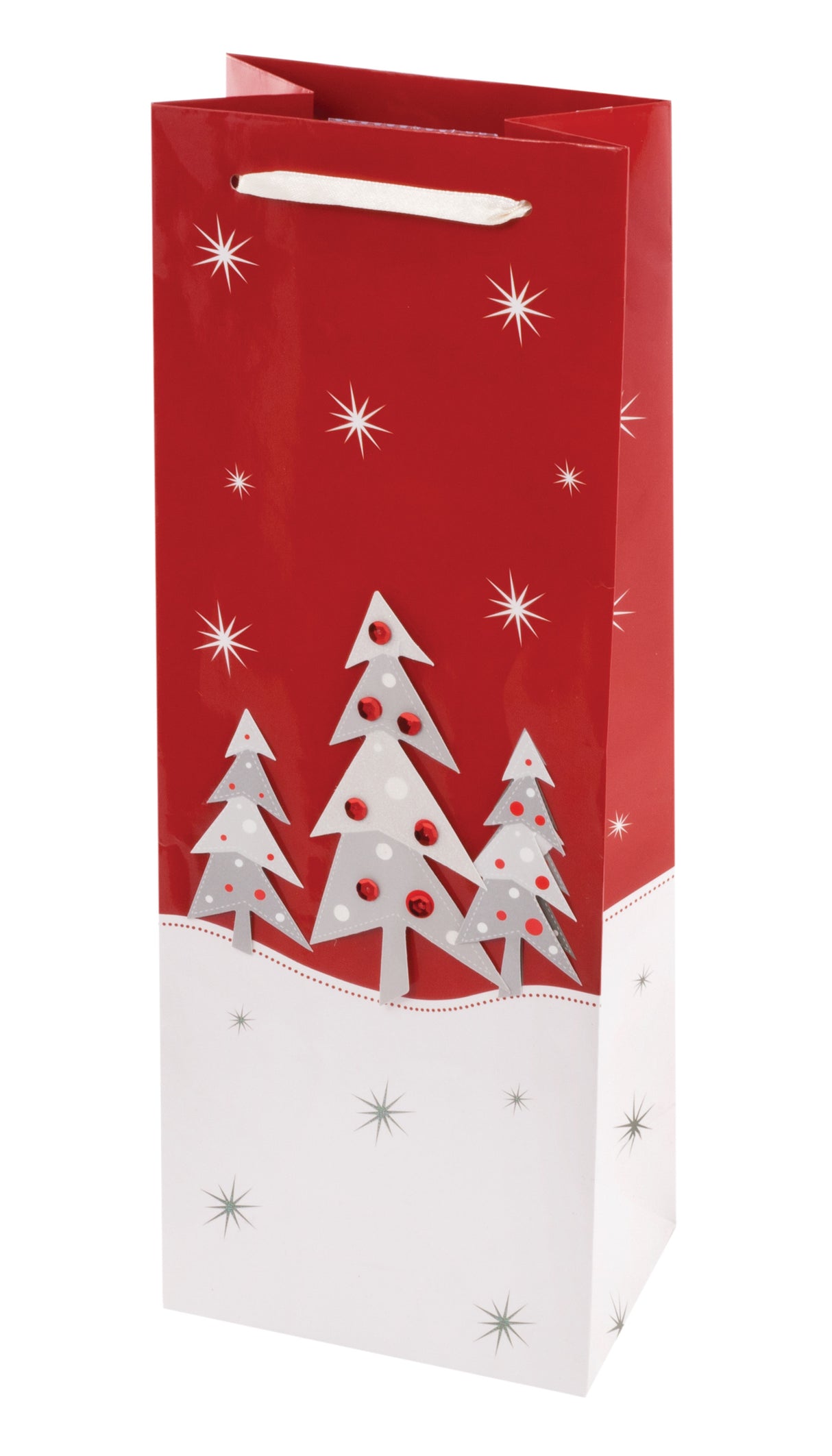 Frosty Forest Single Bottle Wine Bag