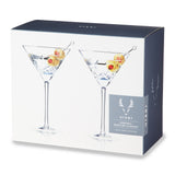 Admiral Crystal Martini Glasses, Set of 2