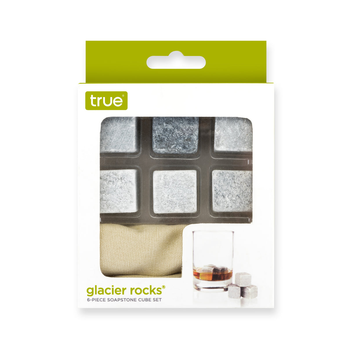 Glacier Rocks Soapstone Chilling Cubes, Set of 6