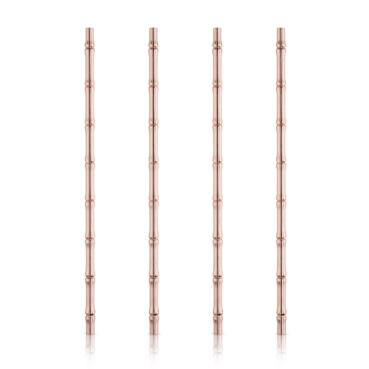 Pacific Bamboo Straws in Copper, Set of 4