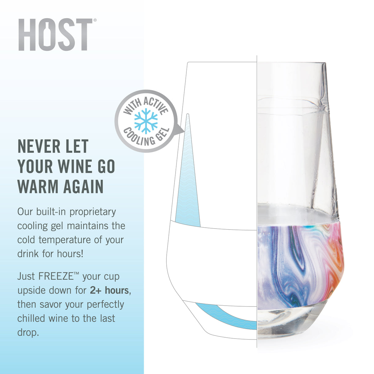 Wine FREEZE XL Cooling Cup in Unicorn