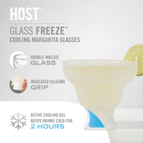 Glass FREEZE Margarita Cooling Cup, Set of 2