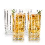 Highland Crystal Highball Tumblers, Set of 4