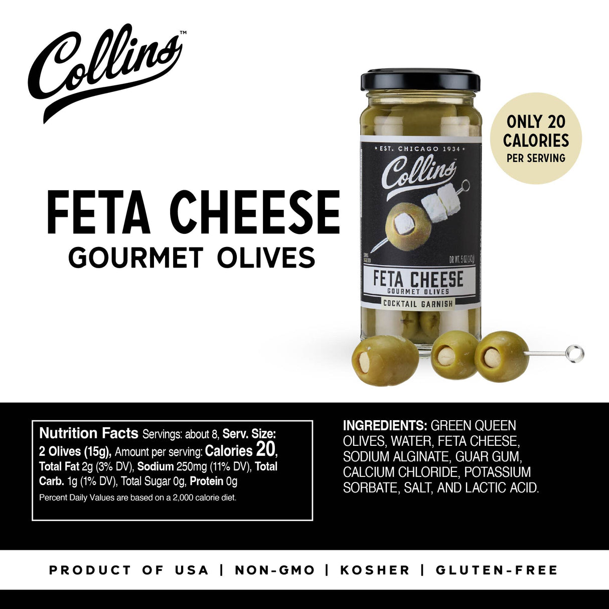 Feta Stuffed Olives, 5 oz