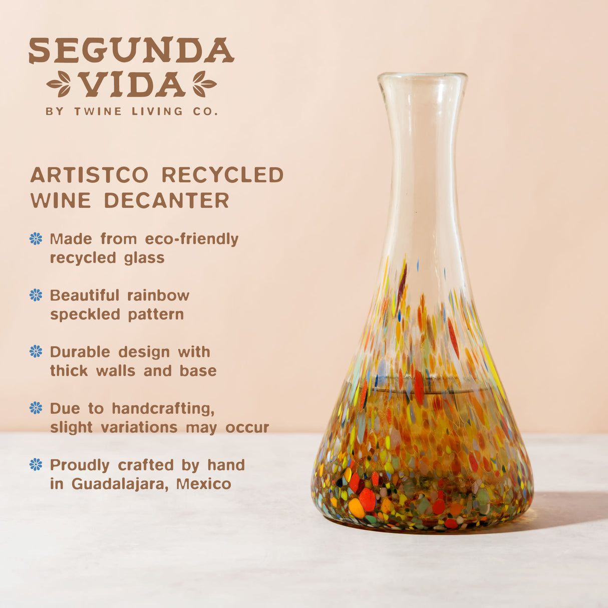 Segunda Vida Artistico Recycled Wine Decanter