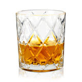 Scotch 11 oz  Diamond Cut Tumbler Glasses, Set of 4