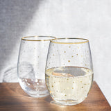 Starlight Stemless Wine Glasses, Set of 2