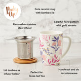 Bailey Botanical Bliss Ceramic Tea Infuser Mug