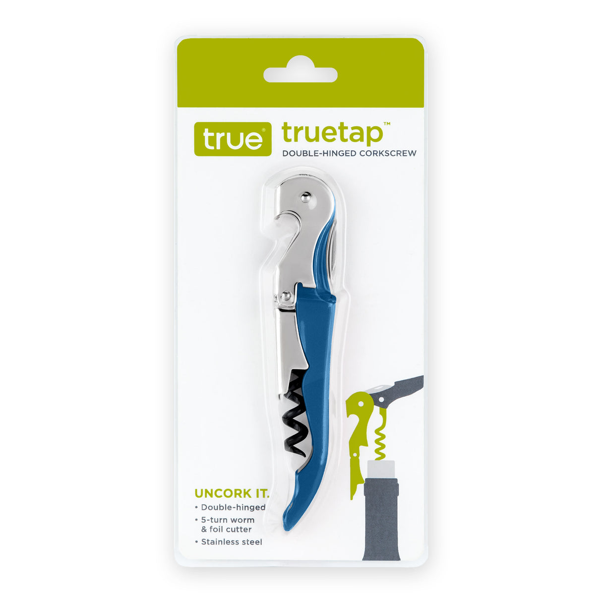 Truetap Waiter's Corkscrew in Metallic Blue