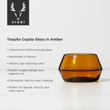 Tequila Copita Glass in Amber