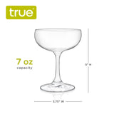 Coupe 7 oz Cocktail Glasses, Set of 4