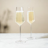 Seneca Crystal Stemmed Champagne Flutes, Set of 2