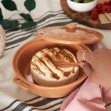 Terra Cotta Brie Baker with Wood Spreader