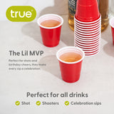Party 1.5 oz Plastic Shot Glasses in Red, Set of 20