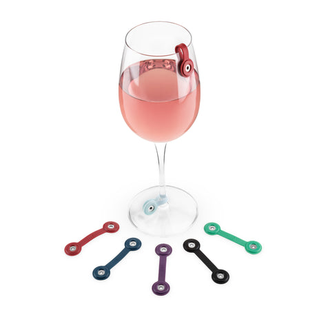 Savoy Magnetic Drink Charms in Assorted Colors, Set of 6