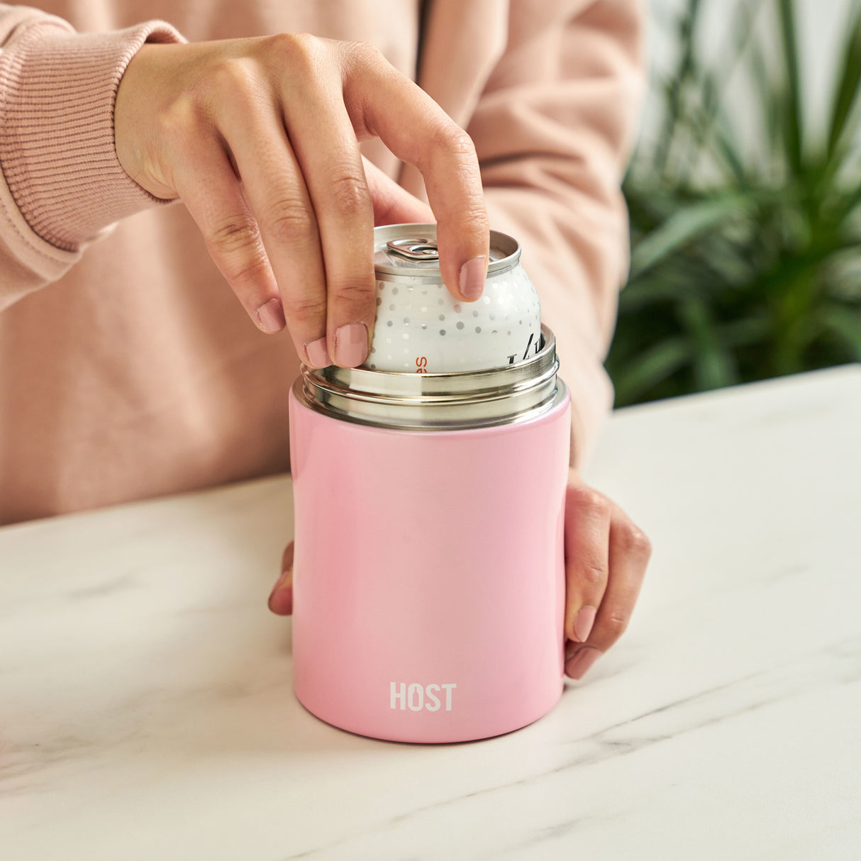 Stay-Chill Standard Can Cooler in Peony Pink